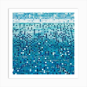 Cyan Oasis Bright Blue Swimming Pool 2 Art Print