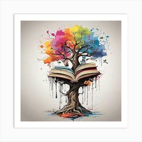 Book Tree Art Print