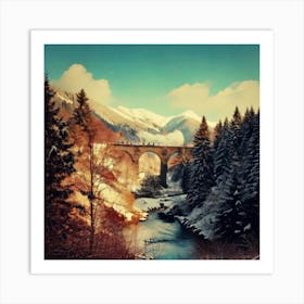 Firefly Advertising, Poster, Cutout, Style, Steam, Train, Viaduct, Curved, Valley, Trees, Stream, Sn (3) Art Print