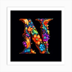 Letter N Art Print