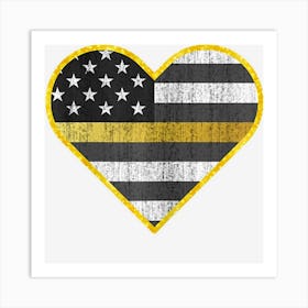 Womens 911 Dispatcher Thin Yellow Line 911 Dispatch Gifts Art Print