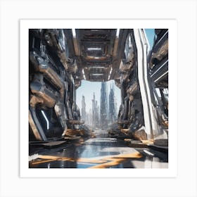 Futuristic City 326 Art Print