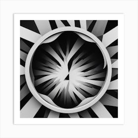 Black and White Abstract Art 379 Art Print