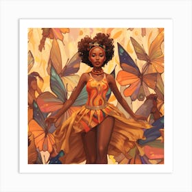 Butterfly Girl Art Print