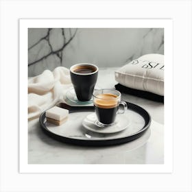 Coffee And A Pillow Art Print