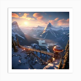 Banff National Park Take A Trip On The Banff Gondola To The Summit Of Sulphur Mountain Art Print