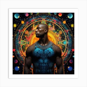 Black Man In Space Art Print