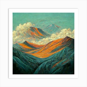 Mountain Range Art Print