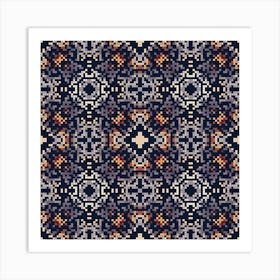 Decorative background made from small squares. 4 Art Print