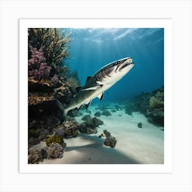 Fish Swims In The Ocean Art Print