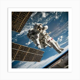 Astronaut In Space 2 Art Print