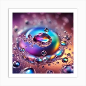 Water Bubbles in Color Art Print