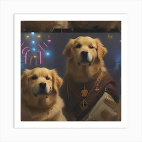 Golden Retriever Ad Art Print