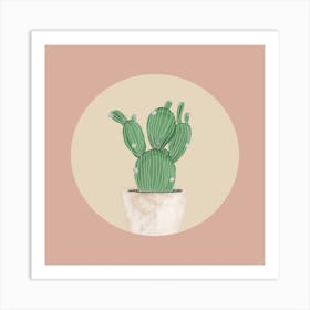 Delicate Cactus 1 Square Art Print