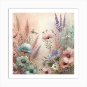 Wildflowers Canvas Print Art Print