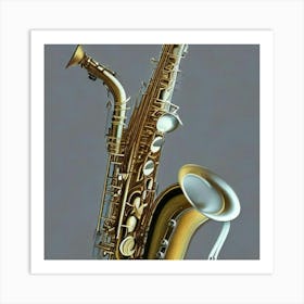 Golden Saxophone Adeline Yeo Art Print
