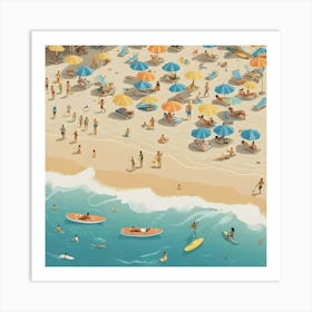 Day At The Beach 10 Art Print