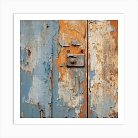 Peeling Paint On A Door Art Print