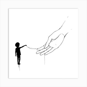 Little Boy On A Rope Art Print