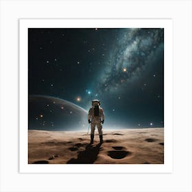 Astronaut In Space Art Print