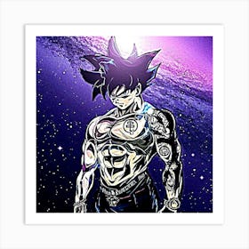 Goku anime art painting Art Print