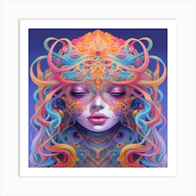 Psychedelic Woman Art Print