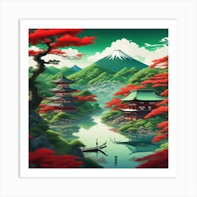 Japanese Landscape Art Print