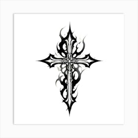 Cross Tattoo Design Art Print