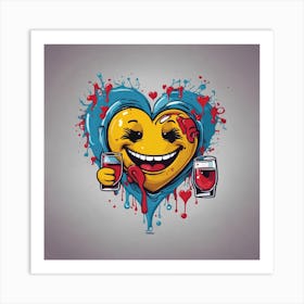 Bloody Smiley Art Print