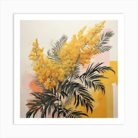 Abstraction with Mimosa flower Art Print