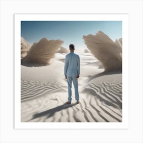 Man In The Desert 40 Art Print