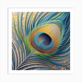 Peacock feather 2 Art Print