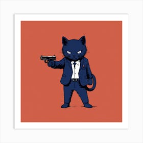 Cat In Suit Art Print