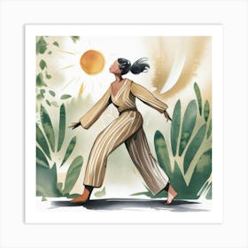 Sunlit Stroll Art Print