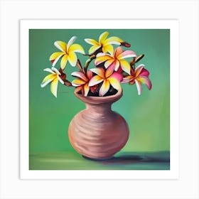 Frangipani Flowers Art Print