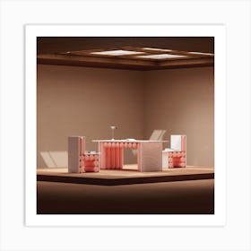 Quartz Furniture Visualization Art Print