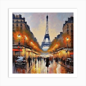 Paris At Night 1 Art Print