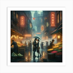 Chinese Market 1 Art Print