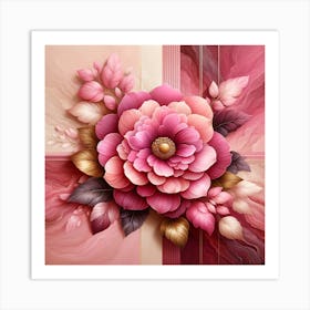 Pink Flower Painting 2 Art Print