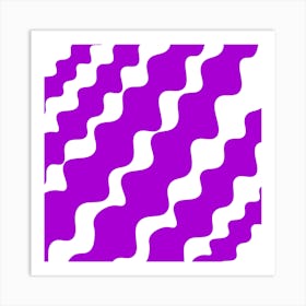 Purple Wavy Pattern Art Print