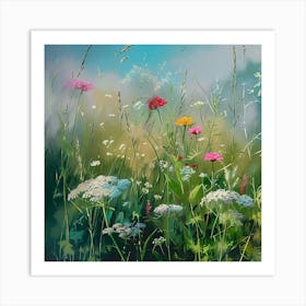 Celestial Blue in Summer Grass 2 Art Print