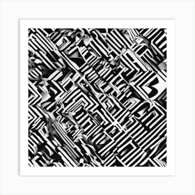 Black and White Abstract Art 57 Art Print