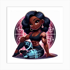 Sexy Black Girl Art Print