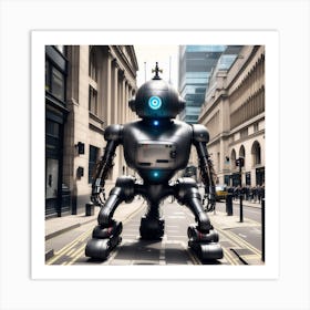 Robot In City Of London Mysterious (7) Art Print