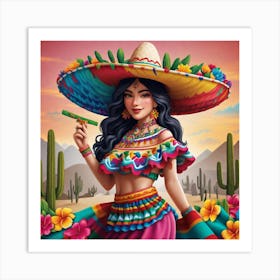 Mexican Girl 74 Art Print