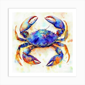 Blue Crab Painting Art Print