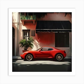 Red Sports Car 1 Art Print