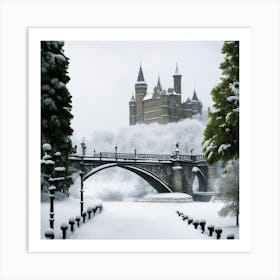 Castle In The Snow Art Print