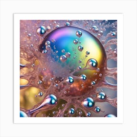 Color Water Bubbles Art Print