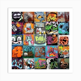 Graffiti Collage 3 Art Print